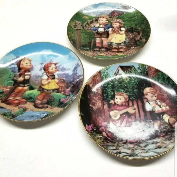 Set of 3 Plates Hummel Little Explorers E3039 Wall Decor - Picture 1 of 12